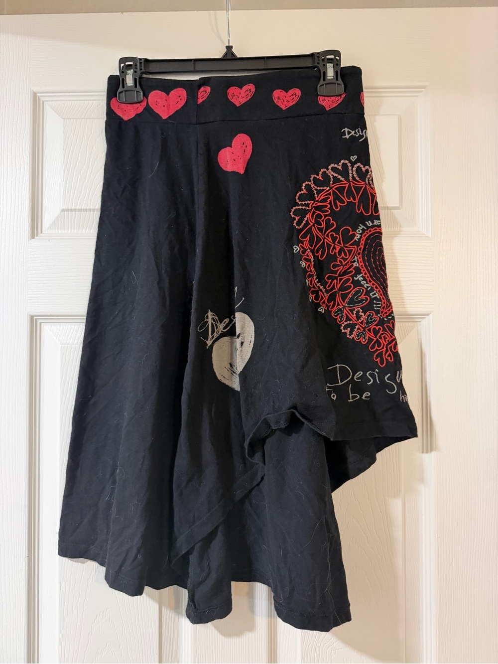 Desigual Assymetric Embroidered Skirt